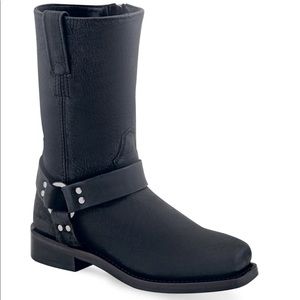 Old West harness motorcycle boots